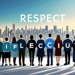 **

"A diverse group of people standing together, symbolizing unity and understanding. Subtle text overlays show words like 'respect,' 'inclusion,' and 'equality.' Background features a blurred cityscape, representing society as a whole. Bright, hopeful lighting.  Professional illustration, digital art, safe for work, appropriate content, fully clothed, family-friendly."

**