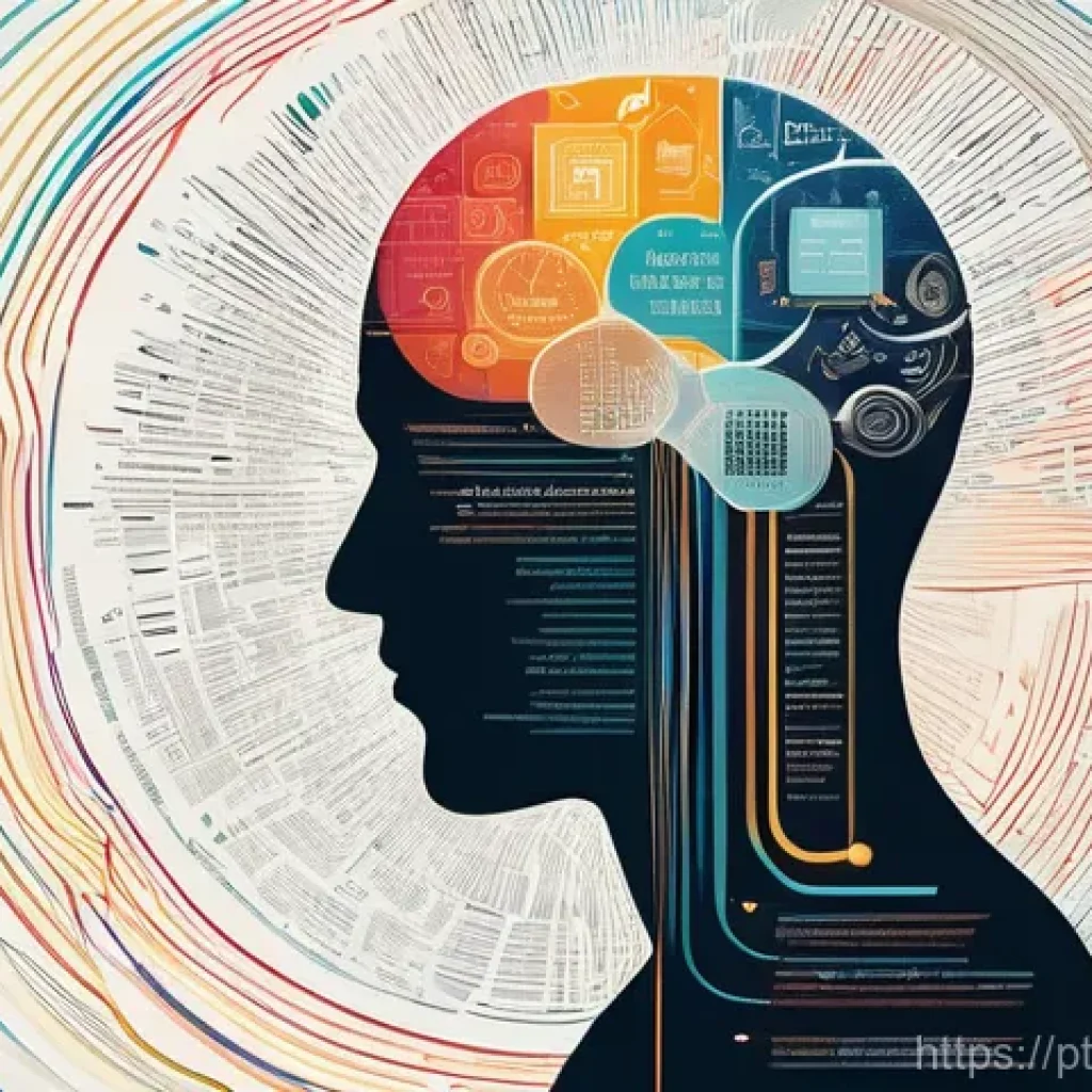 언어적 편향 인식을 위한 교육 자료 - **Prompt: The Invisible Brain of AI and Unconscious Biases**
A highly detailed, intricate illust...