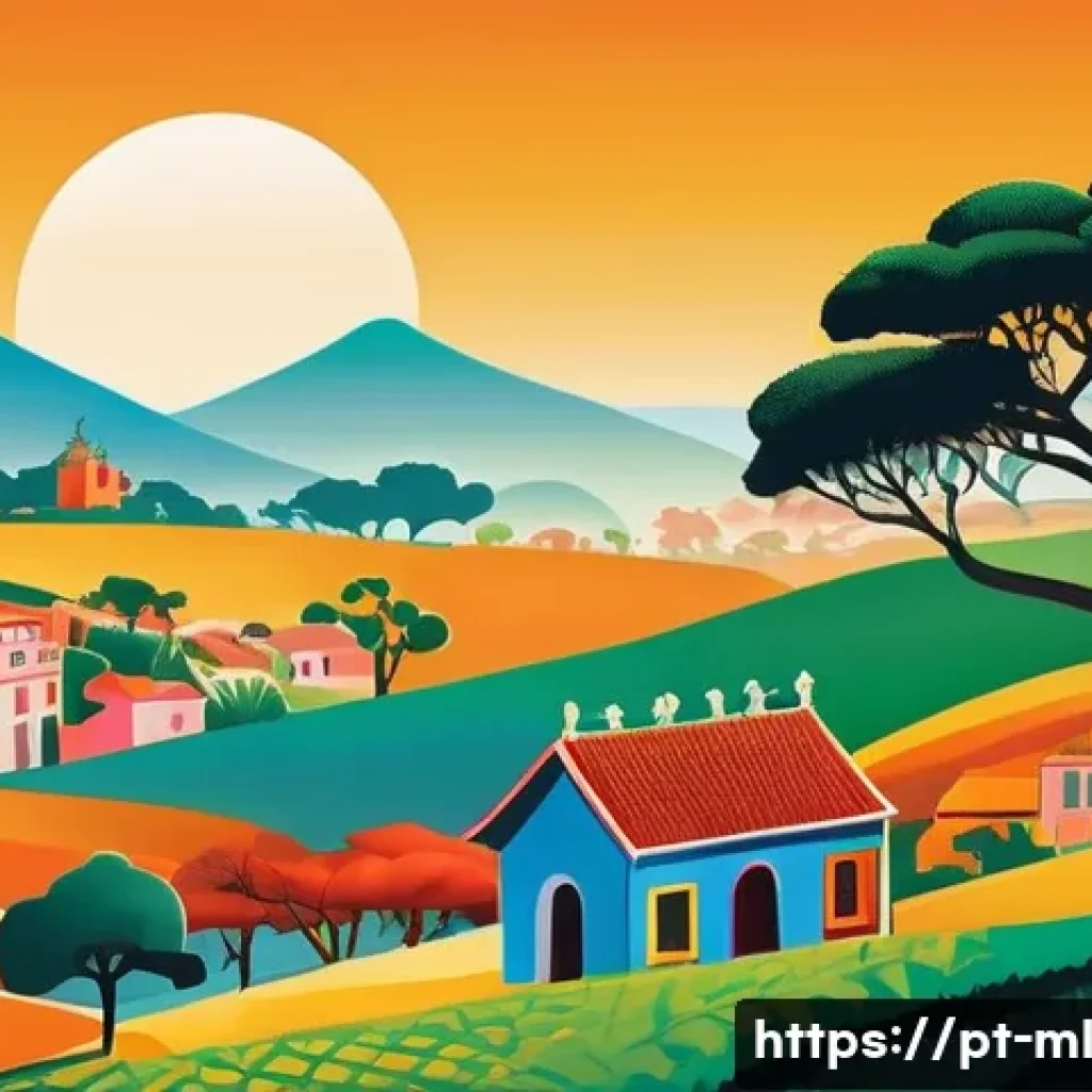 언어적 편향의 지역적 사례 - **Prompt:** A vibrant, whimsical scene illustrating the journey and evolution of Portuguese slang. A...